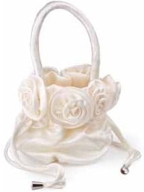 Bruidsmeisjestasje Strooibloemen Satijn Rozen Creme