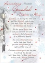 Rouwkaart herdenkingskaart A Wonderful Grandad Christmas & Always 16.5 x 12 cm 