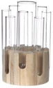 Decoratief Wood Base met Reageerbuis 12x20 cm