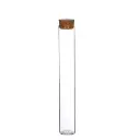 Reageerbuisjes glas met kurk 20 cm Ø3 cm doos 6 stuks