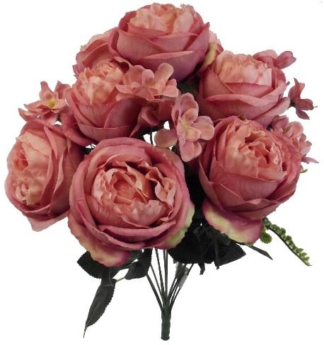 Pioen Boeket Grote Pioenen Vintage Pink Zijden per stuk