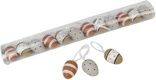 Paasei hangers Natureltinten 12 stuks