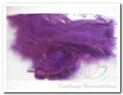 Veren Echte veertjes Purperpaars Dons 10-15 cm 15 stuks