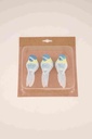 Bird on clip Lichtblauw 10,5x3,5x3,5 cm 3 stuks