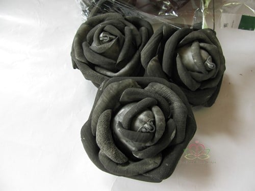 Foamroos Open Grijs Gemeleerd 10 cm zak 9 stuks