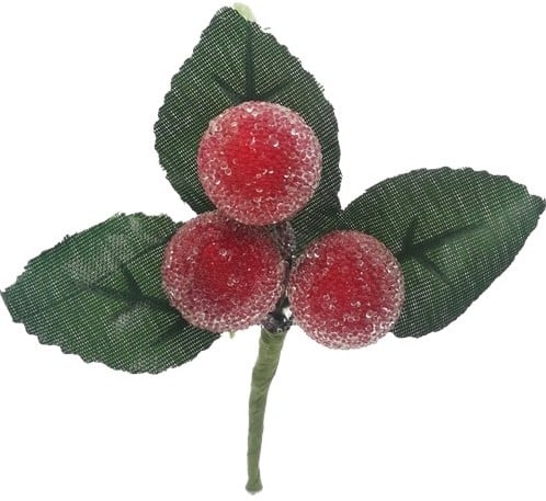 Besjes Frosted Raspberry Rood Kunstbloem 10 cm Zak 6 stuks