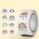 Sluitstickers Thank you Regenboog etiket rol 500 labels