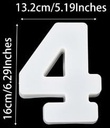 Siliconenmal Cijfer 4 voor Epoxy resin, zeep en kaarsen 16 cm per stuk