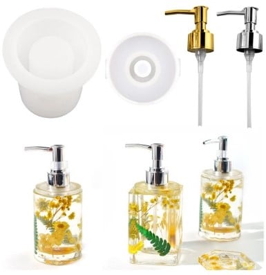 Siliconenmal Zeepdispenser rond Epoxy resin 16 cm per stuk