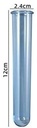 Reageerbuis voor siliconenmal Blauw 2.4x12 cm per stuk