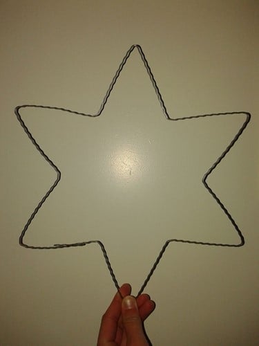 Draadframe ster 25 cm 