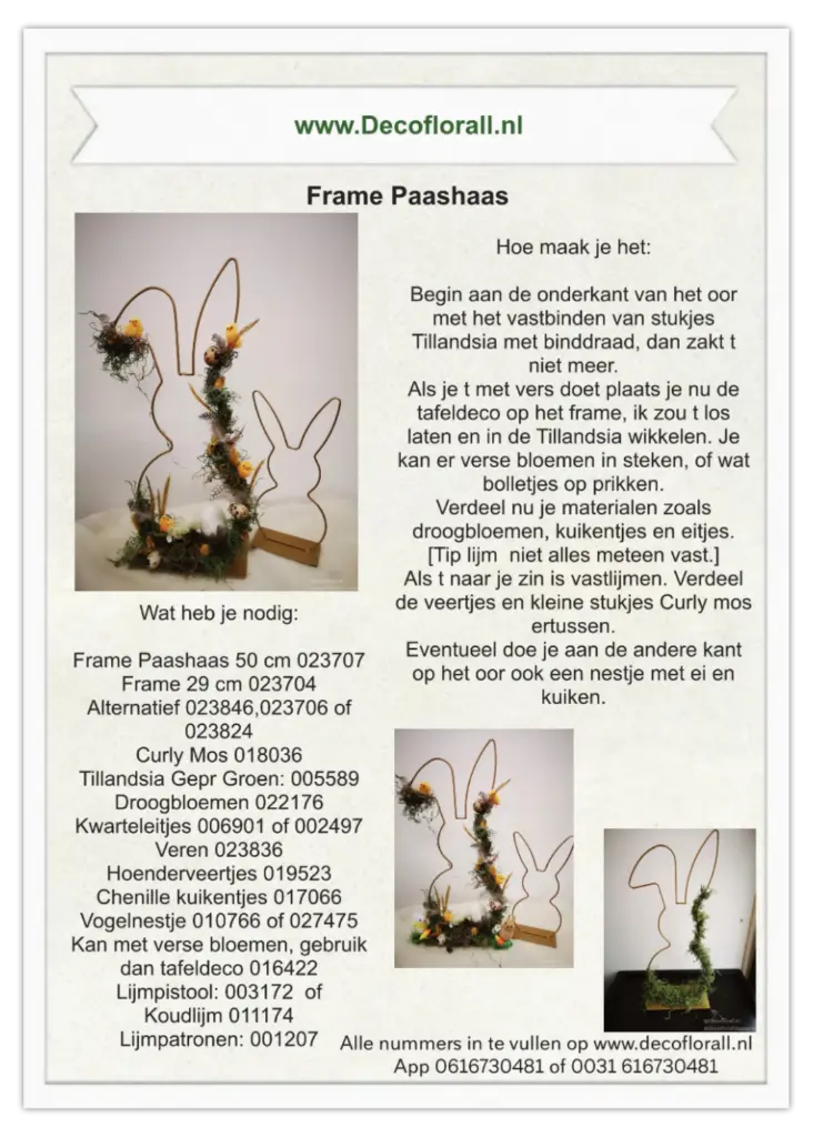  Frame Paashaas Stel zelf je pakket samen