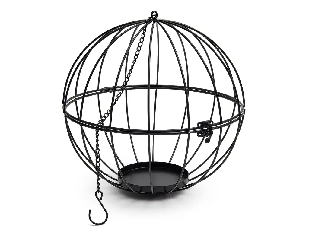 Metalen Frame Draadbal Globe Openklapbaar Zwart 30 cm 