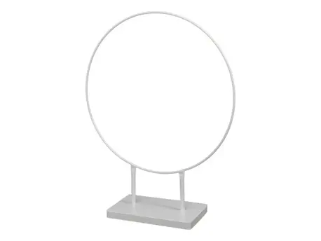 Metalen frame Ring op voet Dubbele poot Wit Ø30x38 cm per stuk