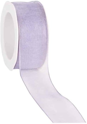 [A-025653] Lint Organza met draad Lavendel Lila 38 mm rol 20 m