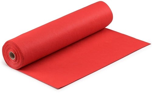 [A-025734] Hobbyvilt 1,5 mm 180-200 g/m2 Felrood 45 cm rol 5 meter