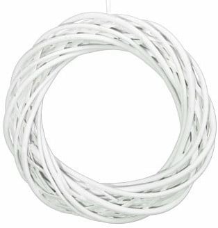 [A-008775] Krans Wilgentenen Wit twijgenkrans 30 cm