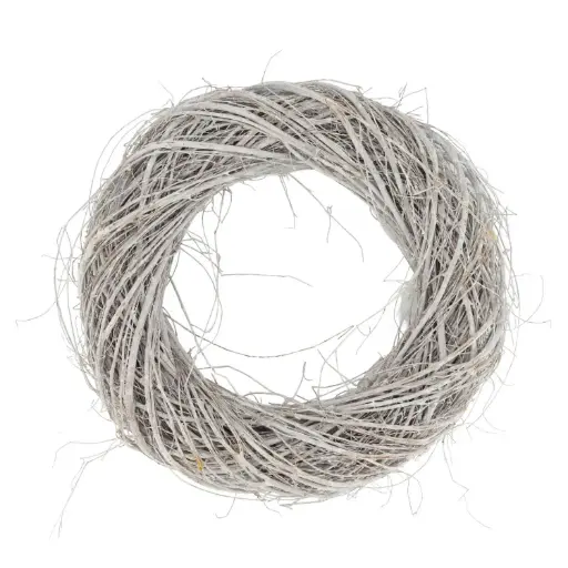 [A-017275] Krans Wild Willow Wilgentenen White wash twijgenkrans 38 *7 cm