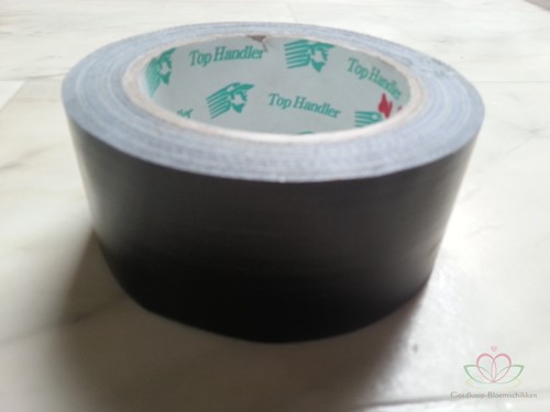 [A-009416] Watervaste tape 48mm meter Duct tape Zwart 