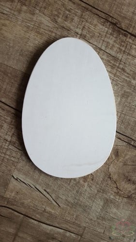 [A-009886] Houten Ei White wash 26x18 cm