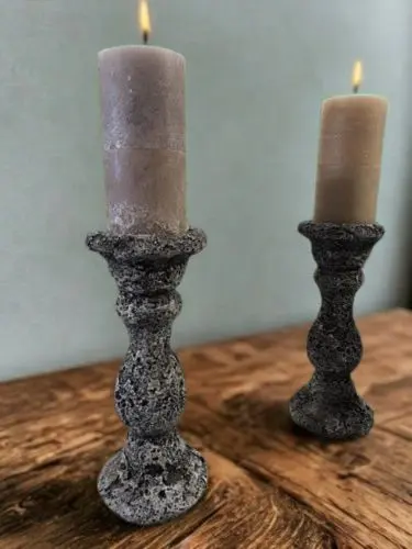 [A-016598] Cement kandelaar 16,5x16,5x35 cm