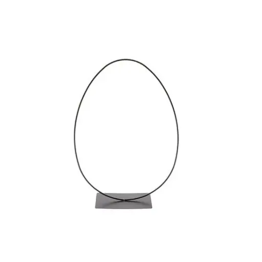 [A-022086] Metalen Frame Ei ring Zwart Black op voet 32x47 cm