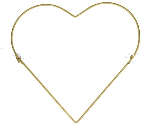 [A-022695] Metalen Hart Goud 25 cm