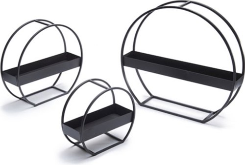 [A-022748] Metalen frame Rond met plateau voor steekschuim 25x11x23 cm