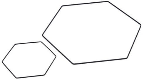 [A-022818] Metalen Frame Hexagon 40 cm hangend