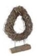 [A-024025] Metalen frame Ei twijgen White wash ca. 30x50 cm incl. voet