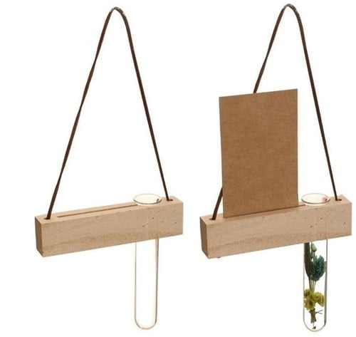 [A-024111] Hout Thank You met Tube met opening voor kaart 12x2.8x3 cm