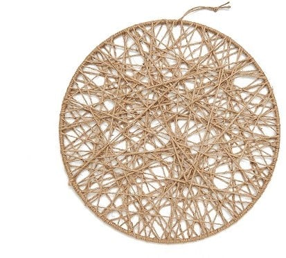 [A-024460] Metalen ring met Jute web 60 cm per stuk