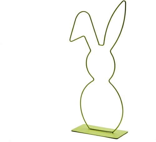 [A-025163] Metalen Frame Haas hangend oor op voet Lime Groen 50 cm
