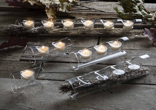 [A-013830] Candle Mood waxinehouder Tealight Tube 33,5x6,5x6,5 cm