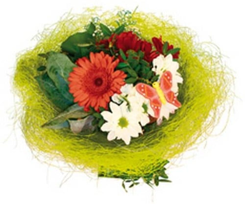 [A-027340] Boekethouder Sisal Lichtgroen Limegroen 25 cm