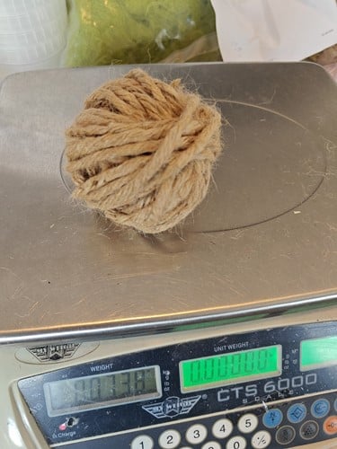 [A-027480] Jute dik 6 draads Naturel 6 mm 10 meter