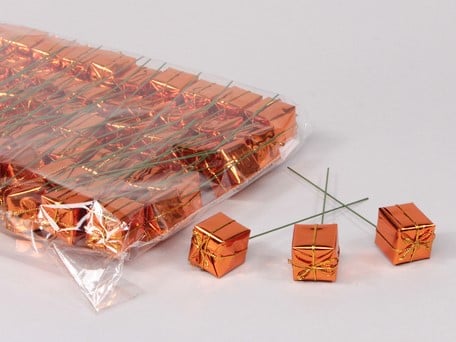 [A-012737] Giftboxes Koperkleur 25x25 mm pak 60 stuks