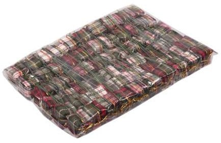 [A-023148] Giftboxes Schotse ruit Groen 25x25 mm pak 60 stuks