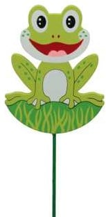 [A-025289] Bijsteker Houten kikker 5.5x6.5 cm zak 12 stuks