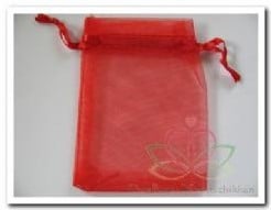 [A-005176] Cadeauzakje giftbag Organza Rood 7x9 cm