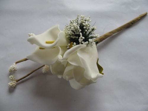 [A-009202] Maatwerk Corsage Calla Roos Creme New Style Pick