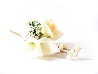 [A-009328] Maatwerk Corsage Calla Roos Cremepeach New Style Pick