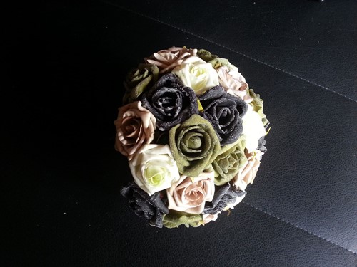 [A-009445] Bruidsboeket Foamrozen Groen +Antique EV 62 