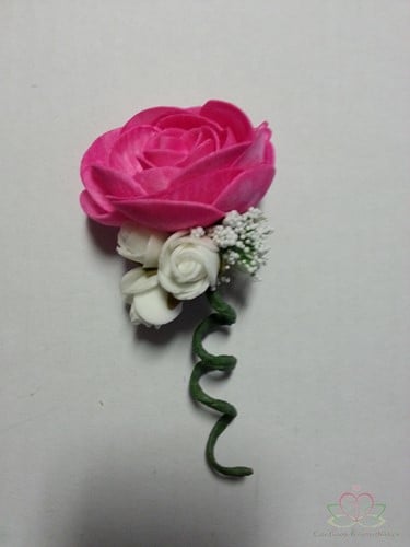 [A-009856] Corsage Ranonkel Fuchsia NeonPink CRC 51 Maatwerk