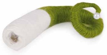 [A-008493] Tafeldecoratie Wolkoker buigbaar Wit Groen per stuk