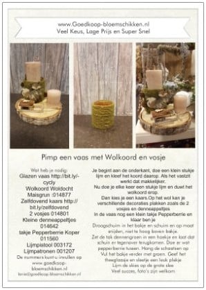 [A-016982] DIY Werkbeschrijving Pimp een vaas wol 