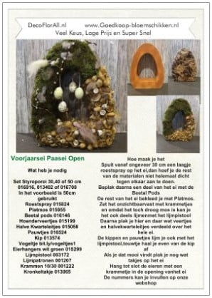 [A-016991] DIY Werkbeschrijving Voorjaarsei Paasei Open 