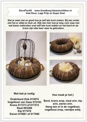[A-017600] DIY Werkbeschrijving Vogelkooi Stolp 