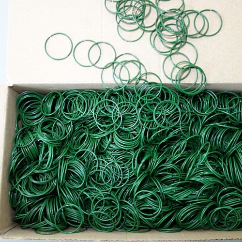 [A-015793] Anjerringen Groen Doos 1 kg 19 mm voor boeket of losse bloem