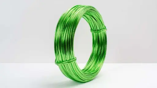 [A-018309] Aluminiumdraad gelakt 01 Appelgroen 2 mm 2,5-3 meter